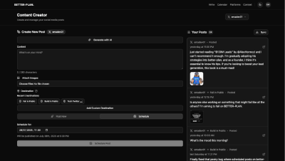Better Plan application screenshot