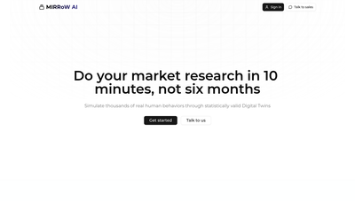 MIRRoW application screenshot